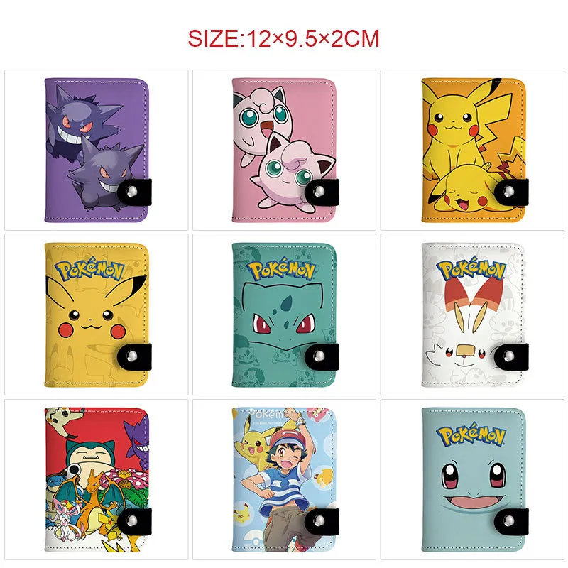 Pokémon Inspired Vertical Snap Wallet – Full Color Cute Pikachu Print Multi-Layer Coin Purse with Card Slots for Fans & Collectors